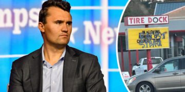 Sign mourning Charlie Kirk vandalized with 2-word attack