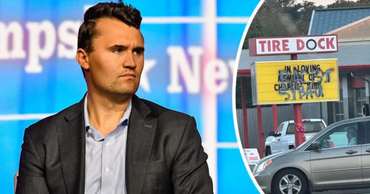 Sign mourning Charlie Kirk vandalized with 2-word attack